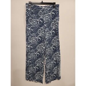 Maeve Anthropologie Anika  Womens S Floral Wide Leg Palazzo‎ Pants 27 Inseam